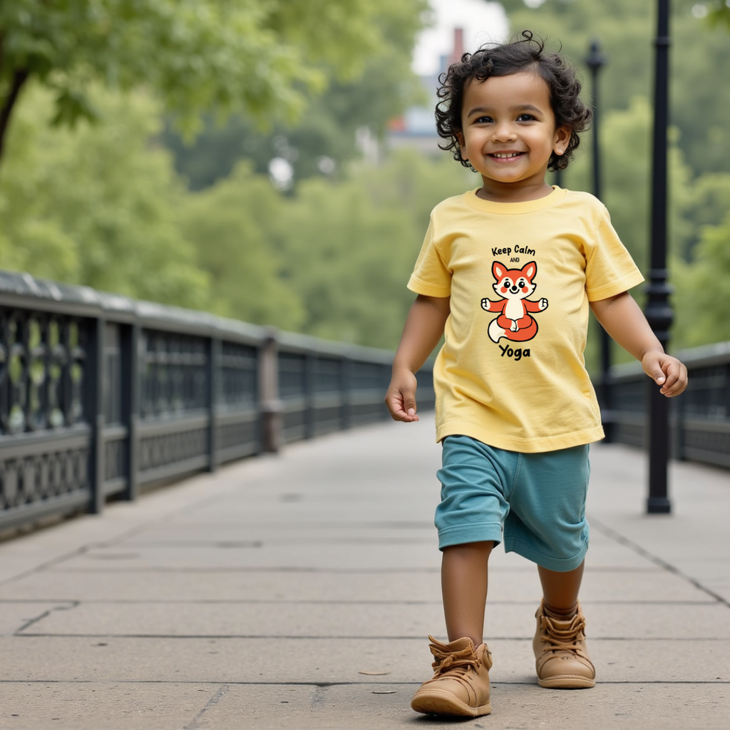 Yoga Vibes Kids' T-Shirt – Comfy, Stylish & Breathable Wear